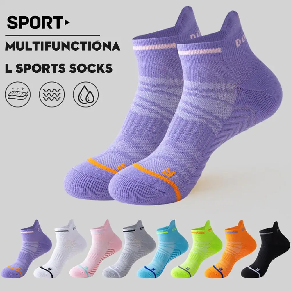 Unisex Striped Cotton Mid-calf Warm Socks Sweat-absorbent Running Anti-friction Socks Basketball Men Sports Socks Socks G9D4