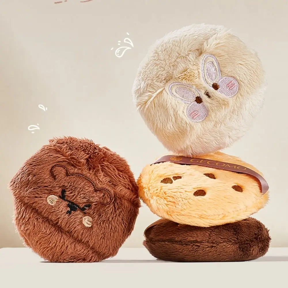 かわいいかわいいメイクアップパフ洗えるノンケーキングロング綿毛パフ再利用可能な丸型ドライパワーパフメイクアップ設定