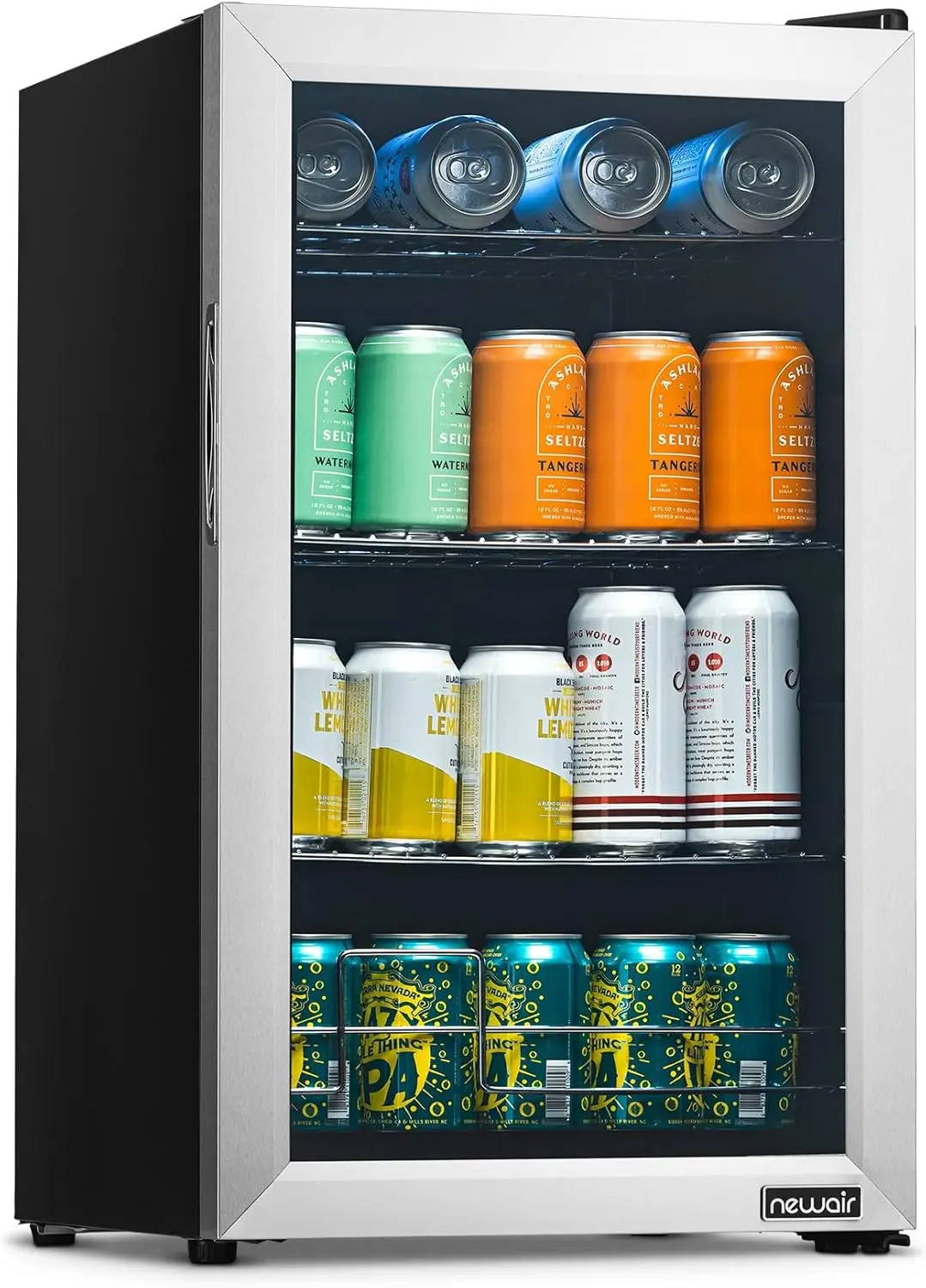 1.0 Cu Ft Compact Freezerless Refrigerator with Removable Shelves, 5 Custom Temperature Settings, and Timeless Design