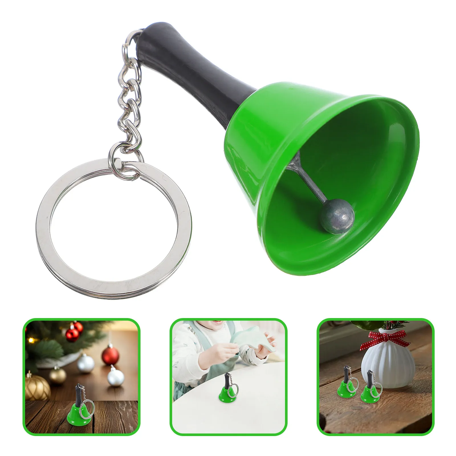 2Pcs Metal Hand Bell Metal For Call Bell For Christmas Handheld Early Education Keyring Mini Development Restaurant