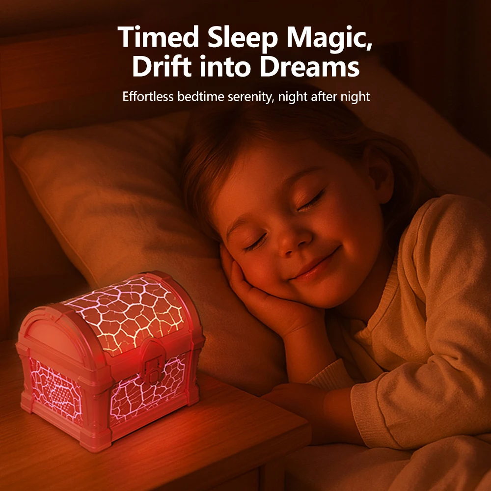 Galaxy Atmosphere Projector Night Light 7 Colors Treasure Chest Ambient Lighting Projector With Remote Dimmable Light