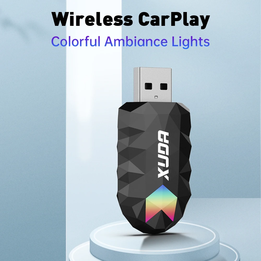 XUDA 2in1 Wireless CarPlay AI Mini Box Android Auto Box Plug & Play Connessione automatica compatibile con il 99% di auto per autoradio