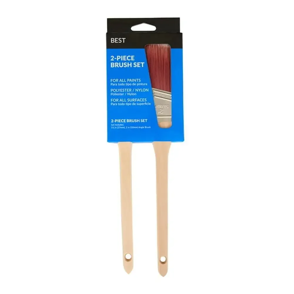 Professional Polyester-Nylon Angle Brush Set All Paints & Surfaces Durable Easy-to-Use Brushes Indoor & Outdoor Projects