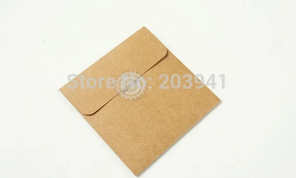 5pcs/lot 130*130mm multifunction window karft paper envelope for vintage CD optical disc card bag