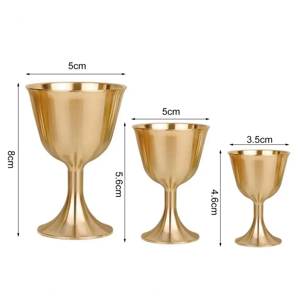 Drinking Wine Glass Good Gloss Copper Portable Smooth Edge Red Wine Cup Polishing Lightweight Wine Goblet Cup copo termico