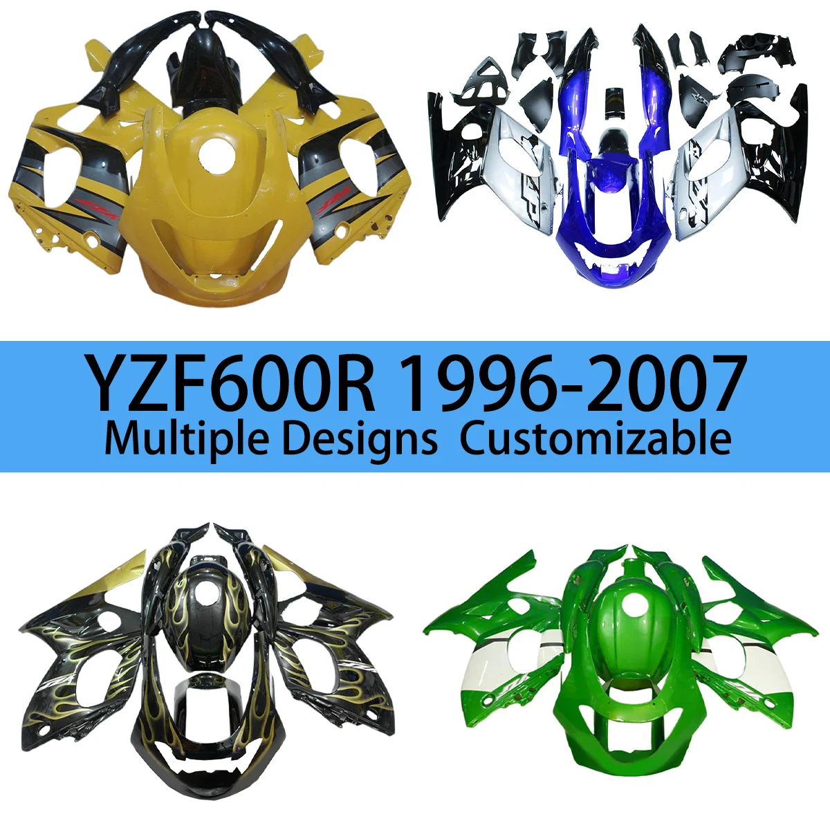 

Injection Fairings YZF600R 1996-2005 2006 2007 Racing Motorcycle Body Parts Set Fairing Kit for YAMAHA YZF 600R 96-07