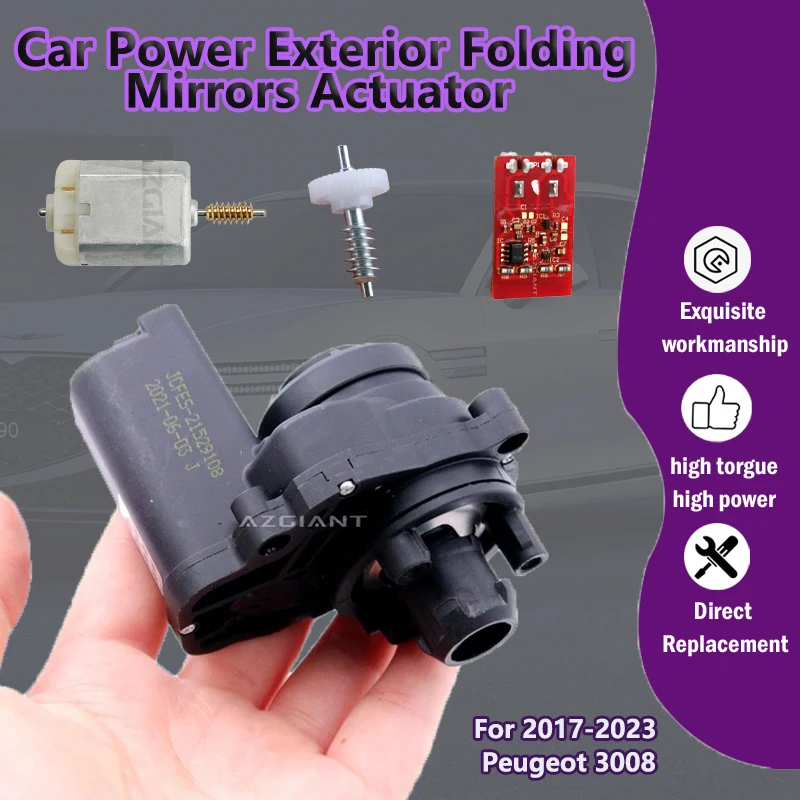 

For Peugeot 3008 P84 MK2 2017 accessories Car Power Exterior Folding Mirrors Actuator door locking system motor FC-280SC-16200