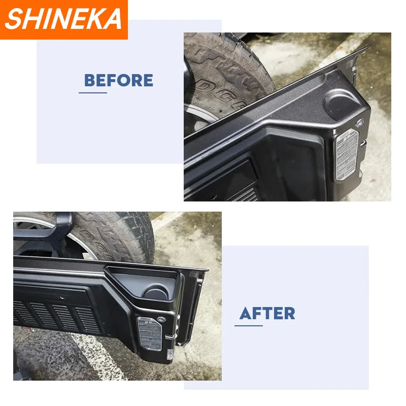 SHINEK Stowing Tidying For Jeep Wrangler JL 2018 2019 2020 2021 Up Car Trunk Tailgate Storage Box Organizer Tray Accessories