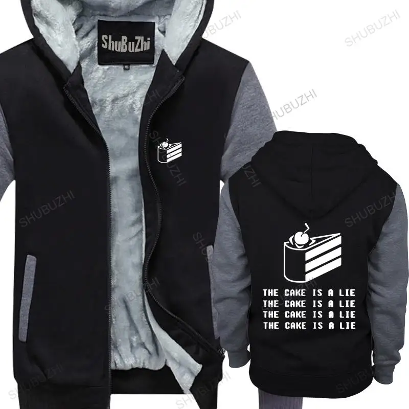 

new arrived men hoodies winter Portal 2 jacket Men game The Cake Is A Lie hoodies cotton fleece jacket for man