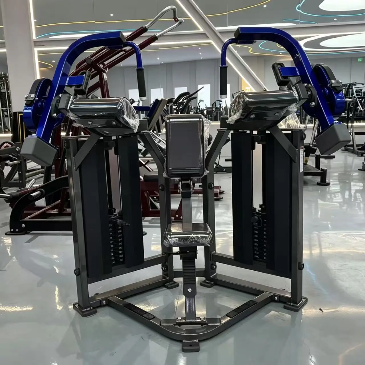 Commercial Chest Press Machine with Adjustable Weight Block for Arms Back Durable Steel Fitness Equipment