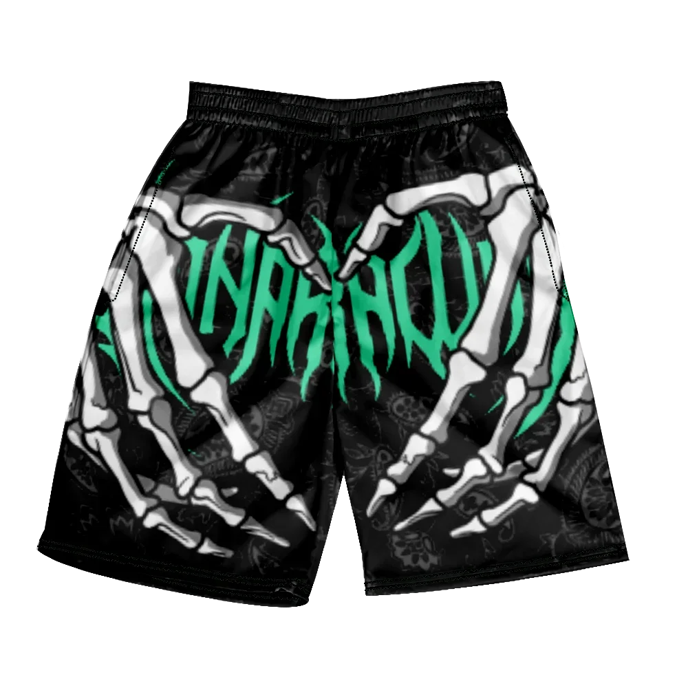 2024 Summer Classic Skull Beach pantaloni corti New Fashion Skeleton Hand Print uomo donna pantaloncini da palestra pantaloncini da ghiaccio ad asciugatura rapida