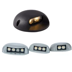 Outdoor LED Step Light Waterproof Stair Light Wall Embedded Underground Lamp Lighting Deck Footlights 85-265V IP68 DC12V