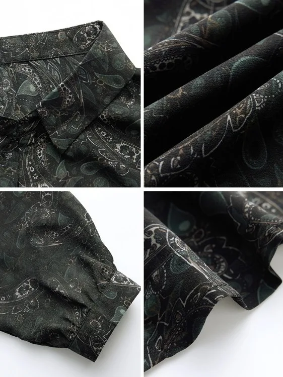 Ele فضفاض طويل Sve مطبوع irt المرأة ربيع جديد Faion حجم كبير يغطي البطن irt مريح للتنفس بولي... #4