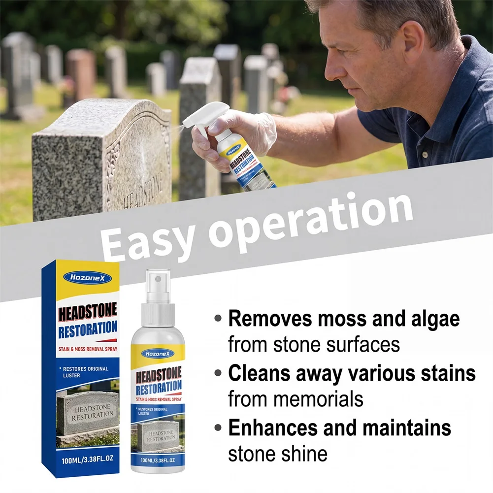 

Headstone Restoration Stain Moss Removal Spray Effective Headstone Cleaner Restorer Removes Dirt Moss