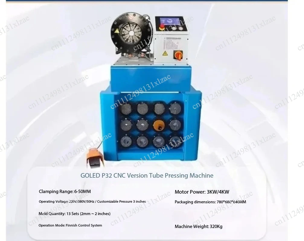 Hydraulic Hose Crimper - Heavy Duty Hose Locking Machine for High Pressure Oil Pipe Crimping & Clamping