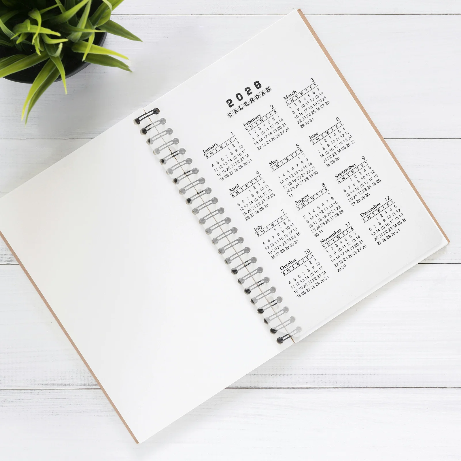 

KICHOUSE 12pcs A5 Monthly Planner Inserts 6- Loose Leaf Binder Refills Detachable Calendar Dividers