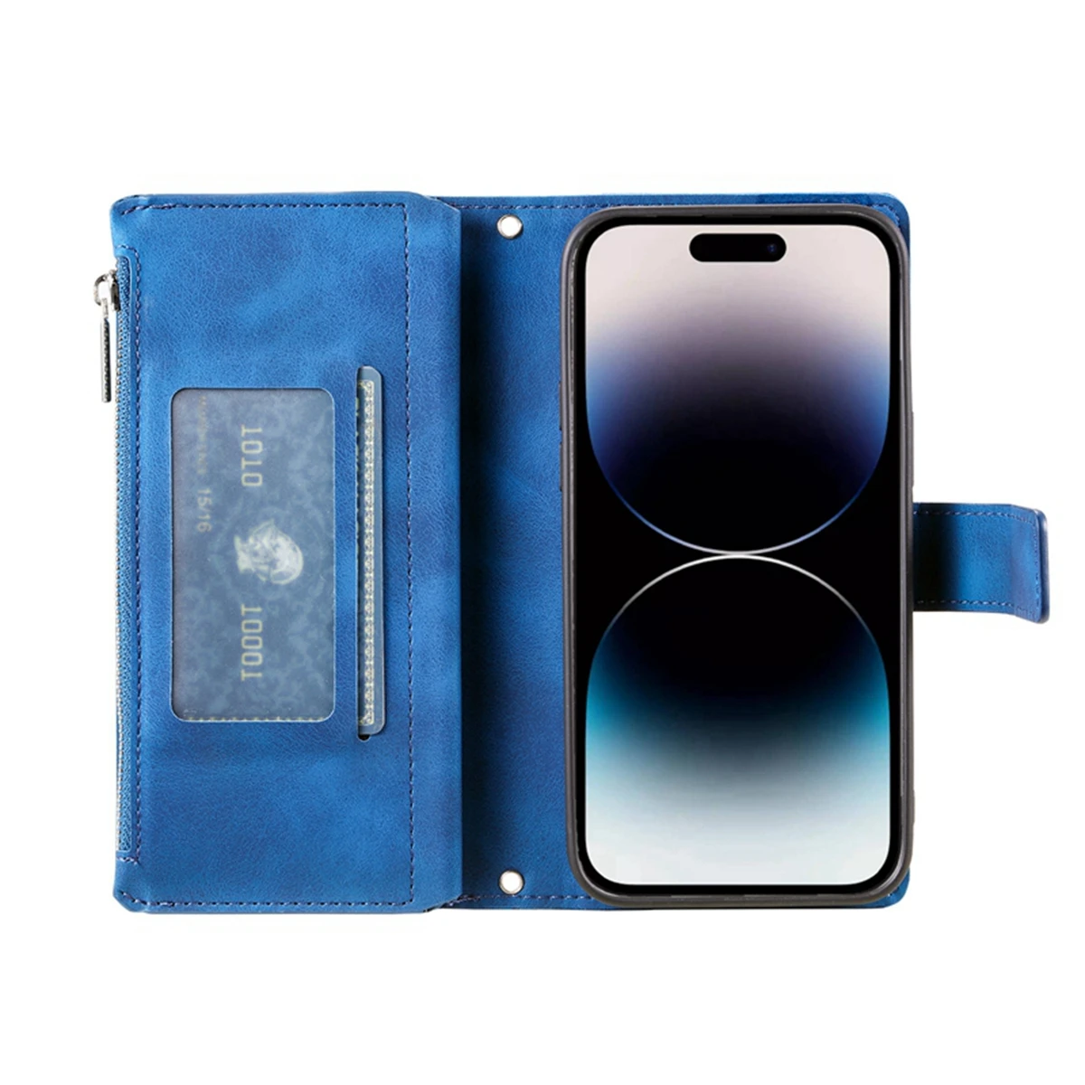 Hand rope Multi Layer Zipper Wallet Case for Redmi Note 13 13 Pro Note 12 12S 12 Pro Flip Cover for Redmi Note 11 11S 10 9 8