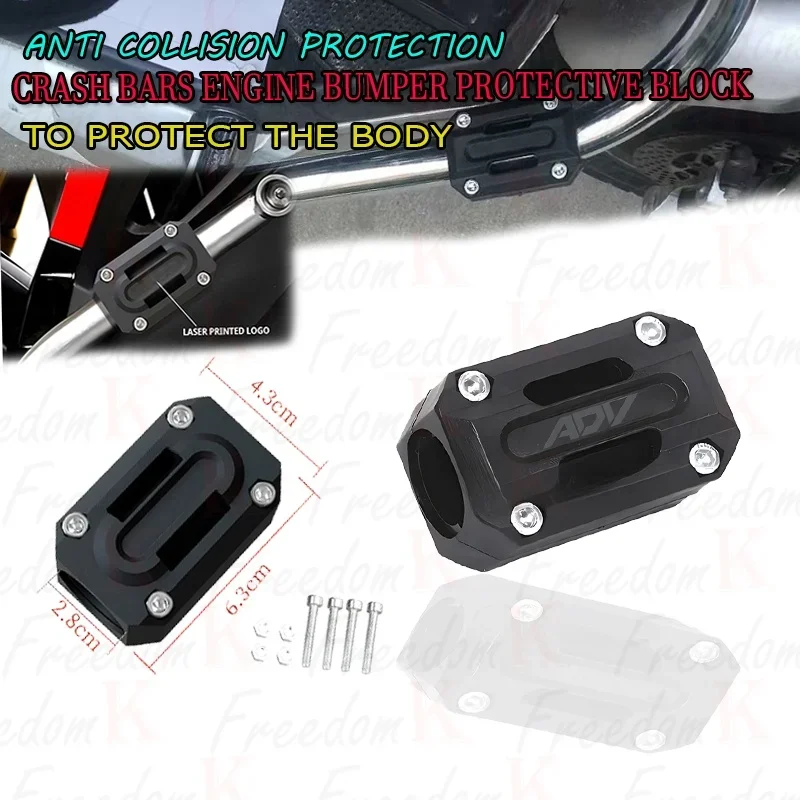 Logo For  ADV ADV150 ADV160 ADV350 150 160 350 Moto Engine Guard Crash Bars Engine Bumper Protective Block Accessories