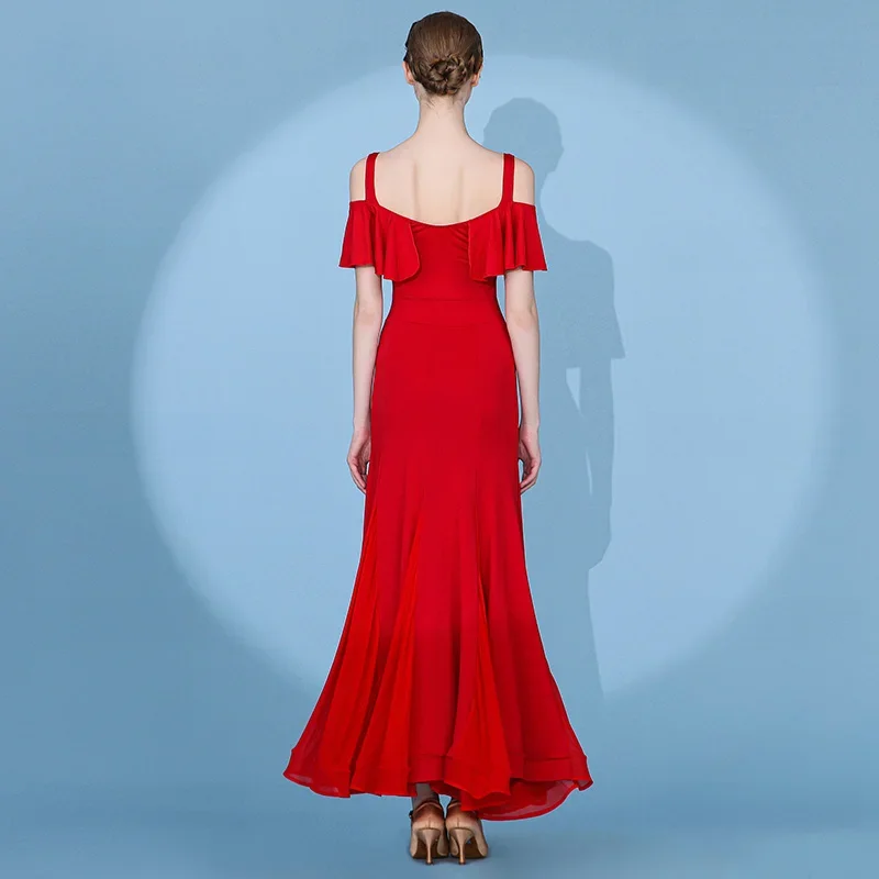 Newest style Ballroom Dance Skirts Women Waltz Tutu Long Skirt Flamenco Dancing Costumes Practice Wear Modern Dance Clothing