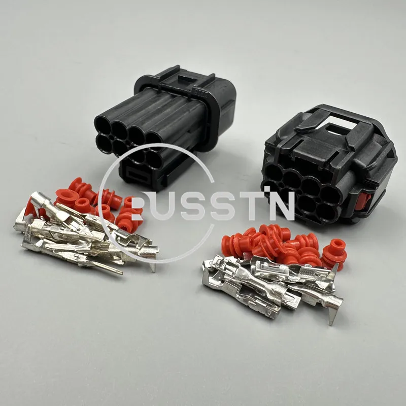 1 Set 8 Pin LED Headlight Speaker Connector Waterproof Socket AC Assembly For Honda Civic Odyssey XRV VEZEL 6189-7423 6181-6850