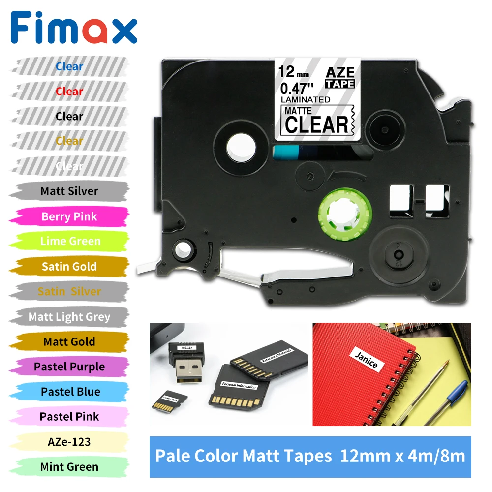 Fimax 1Pack Compatible for tze231 Glitter Starry Rainbow For P Touch Tze-231 tze-231 Brother P- Touch Printer Tape Label Maker