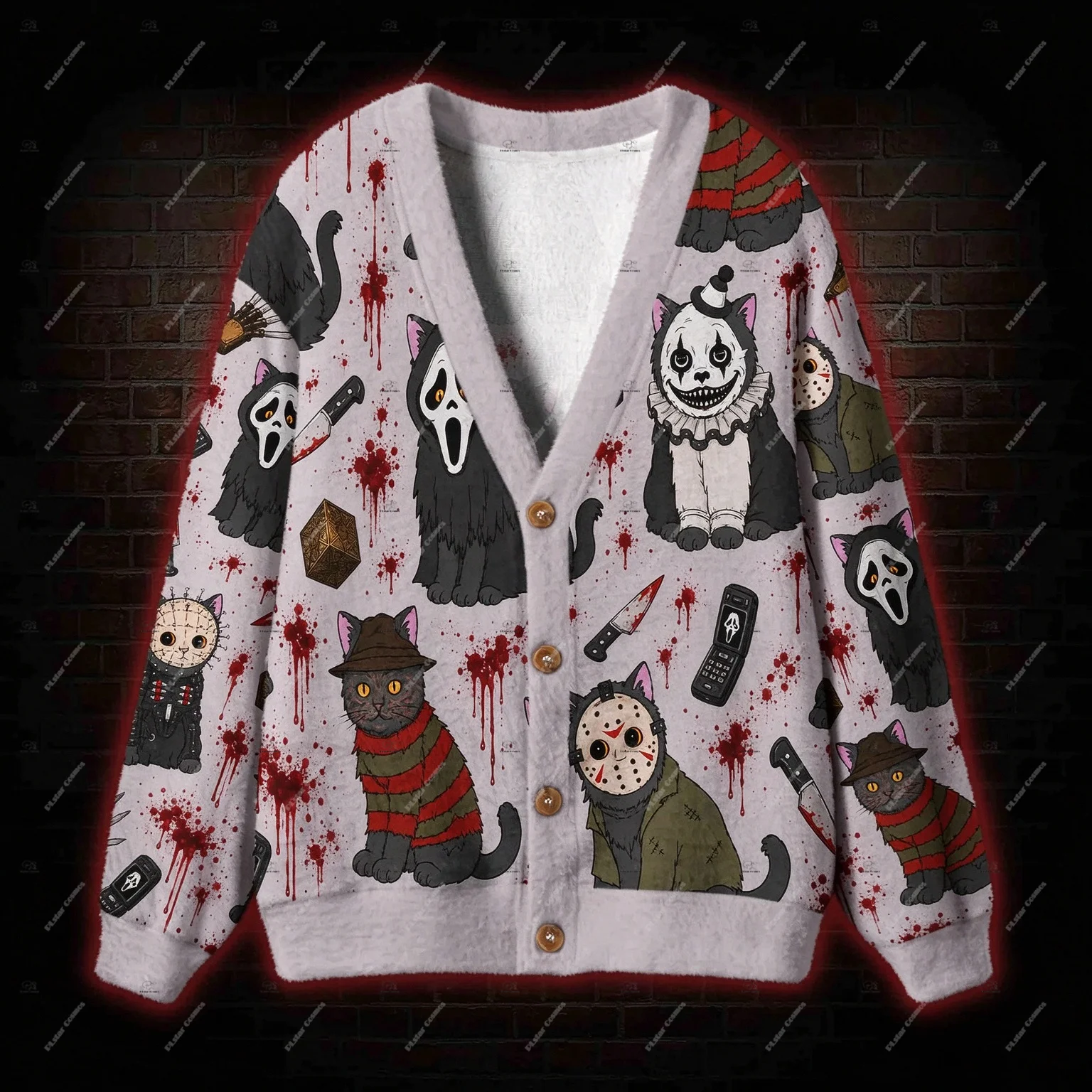 Christmas Halloween Witch Dark Style Outfit Vintage Cardigan Sweatshirt 3DPrint Harajuku Streetwear Casual Funny Long Sleeves Q9