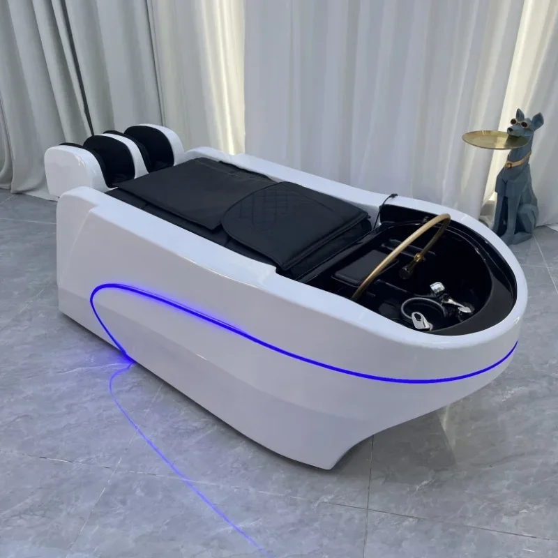 2026 reflexology portable massage chairs hot sale Custom Color Head Therapy Ear Salon Sink Hair Washing Massage Bed Shampoo Chai