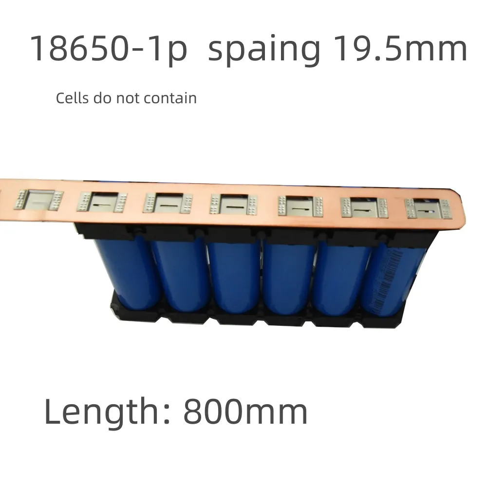 18650-1P Copper-nickel Composite Sheet Power Tool  Copper Busbar Spacing 19.5mm Length 800mm Free Cutting Thickness 0.3mm
