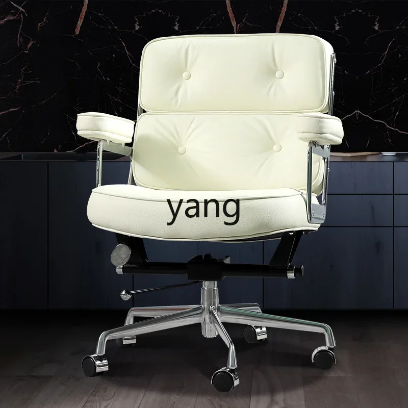 

LMM Genuine Leather Comfortable Computer Chair for Home Bedroom High Lift Chair