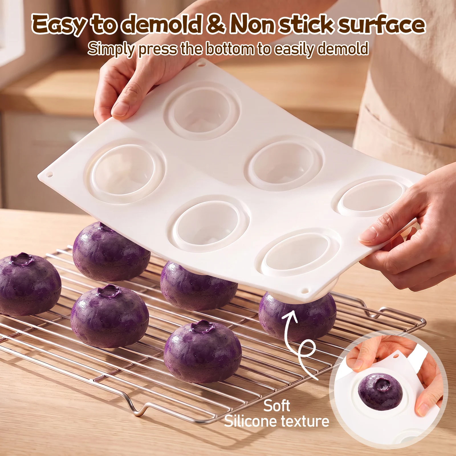 3/4Pcs Silicone Fruit Shaped Mousse Mold Heat-resistant Cake Baking Mold Easy Demold Chocolate Frozen Mold Soap Candle Mold Tray