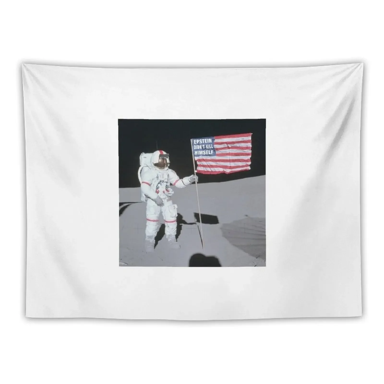 Epstein Didn’t Kill Himself flag on moon Tapestry House Decorations Living Room Decoration Tapestry