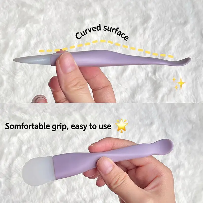 【M】1/2/3Pcs Dual Ended Silicone Mask Brush - Face Cleaning Scraper Reusable Mud Applicator Beauty Tools for Women Daily Use view 5