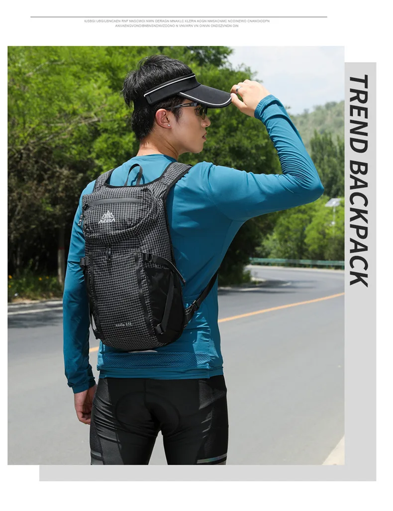 15L Ultraleichter Wanderrucksack Wasserdichter Outdoor-Sport-Reiserucksack für Männer Frauen Camping Klettern Radfahren Tasche – Detail 31