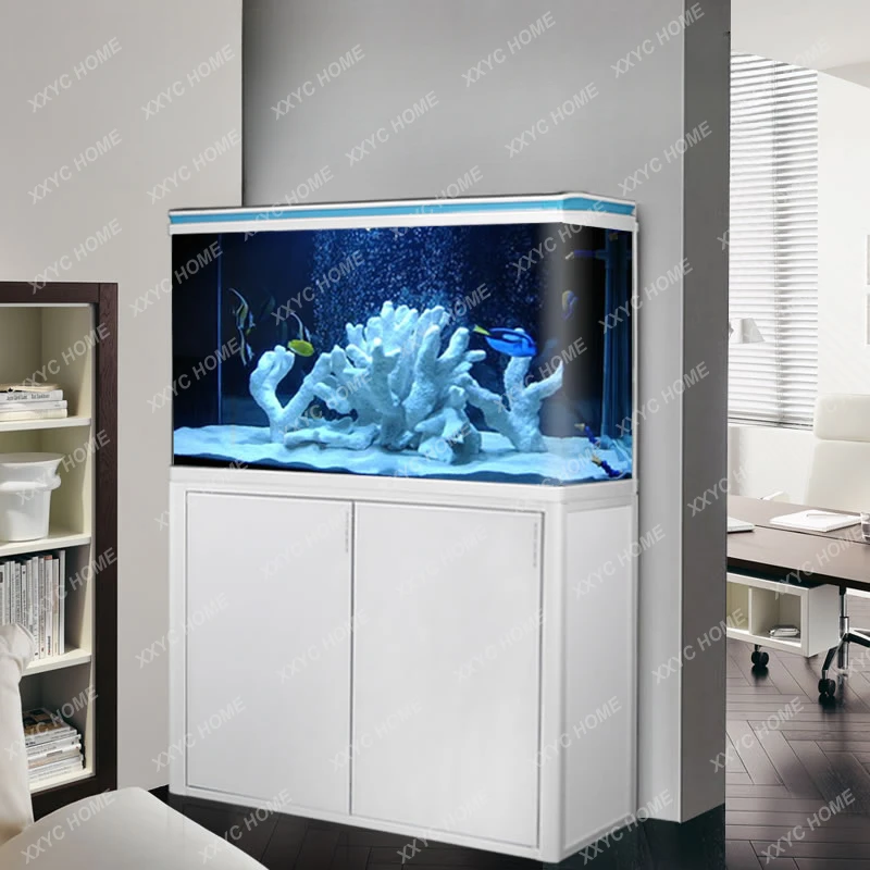 Fish Tank Living Room Medium Upper Filter Household Hot Bending Glass Ecological Fish Globe Small Bottom Filter Bottom Filter