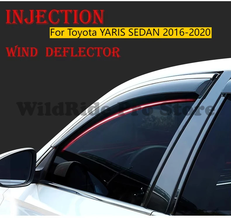 

Rain Guard for Toyota YARIS SEDAN 2016-2020 America Version Sun Visor Car Window Visor Rain Shield Door Visor