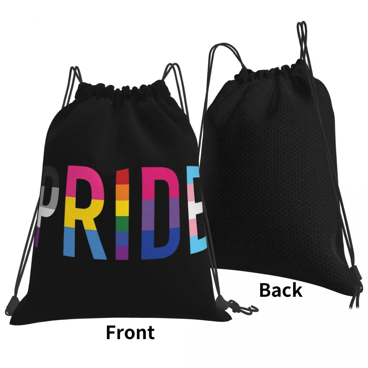 Pride, Various Queer Flags 1 Backpacks Multi-function Portable Drawstring Bags Shoes Bag Book Bags For Travel Students