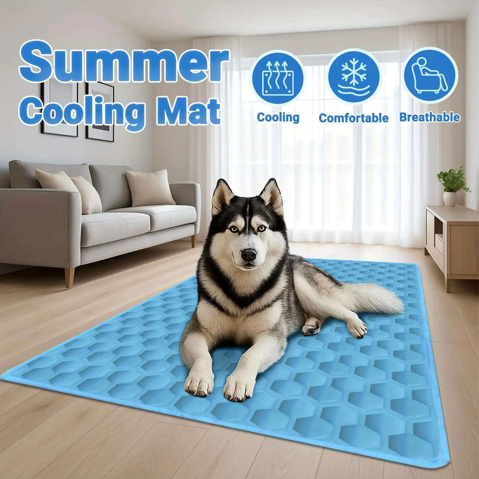 pet cooling mat Non-Slip Washable Cushion Summer Dogs Cooling Pad Sleeping Pad Bed Sofa Cat Ice Pad Blanket Cat Blanket view 5