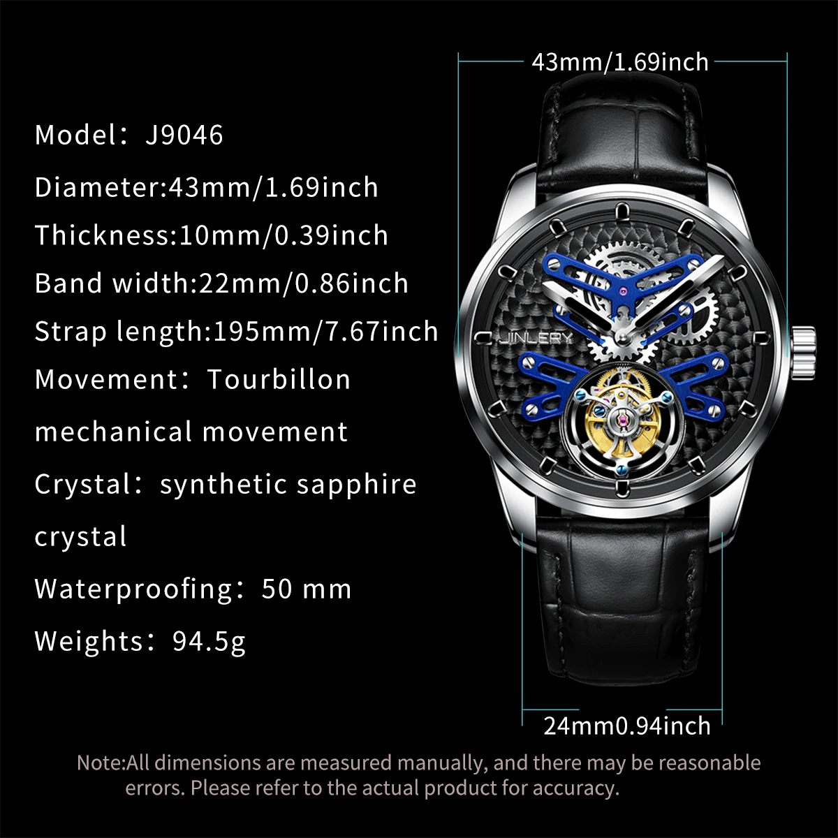 JINLERY Stent Tourbillon Watch Automatic Watch Special Hollow Mechanical Luxury Watches Leather Strap 2021 New relógio masculino