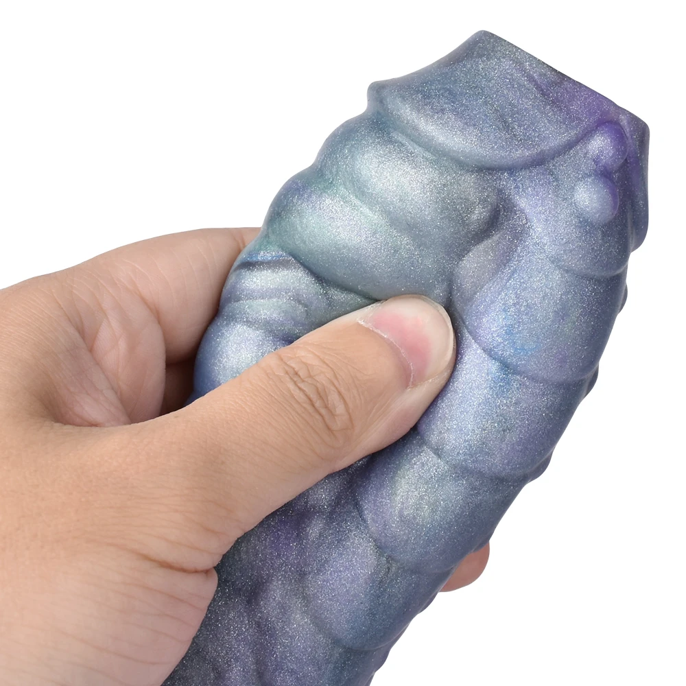 Soft Silicone Fantasy Dragon Extended Penis Sleeve with Hollow Stretchable Cock Enlargement Dildo SheathMale Masturbator Sex Toy