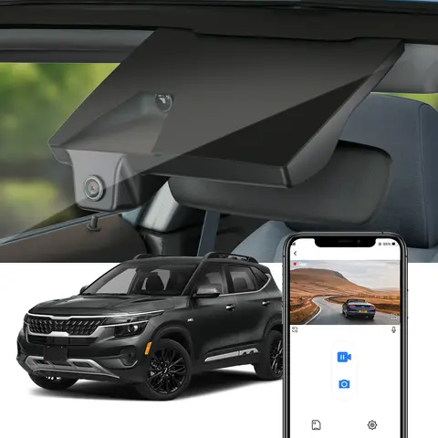 Kia Seltos 2021-2025용 Fitcamx 4K 대시 캠, UHD 녹화 및 와이드 뷰, 야간 투시경 기능을 갖춘 차량용 카메라
