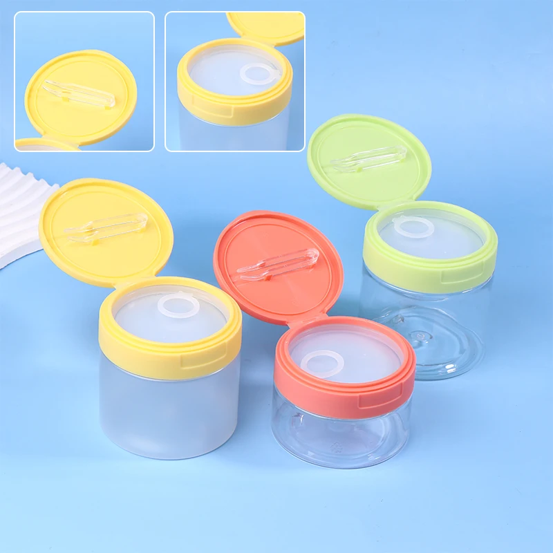 Z. 200-350ml Makeup Remover Pad Jar With Tweezers Round Clear Container Jars Empty Bottle Wide Mouth Flap Bottle Storage Lotion