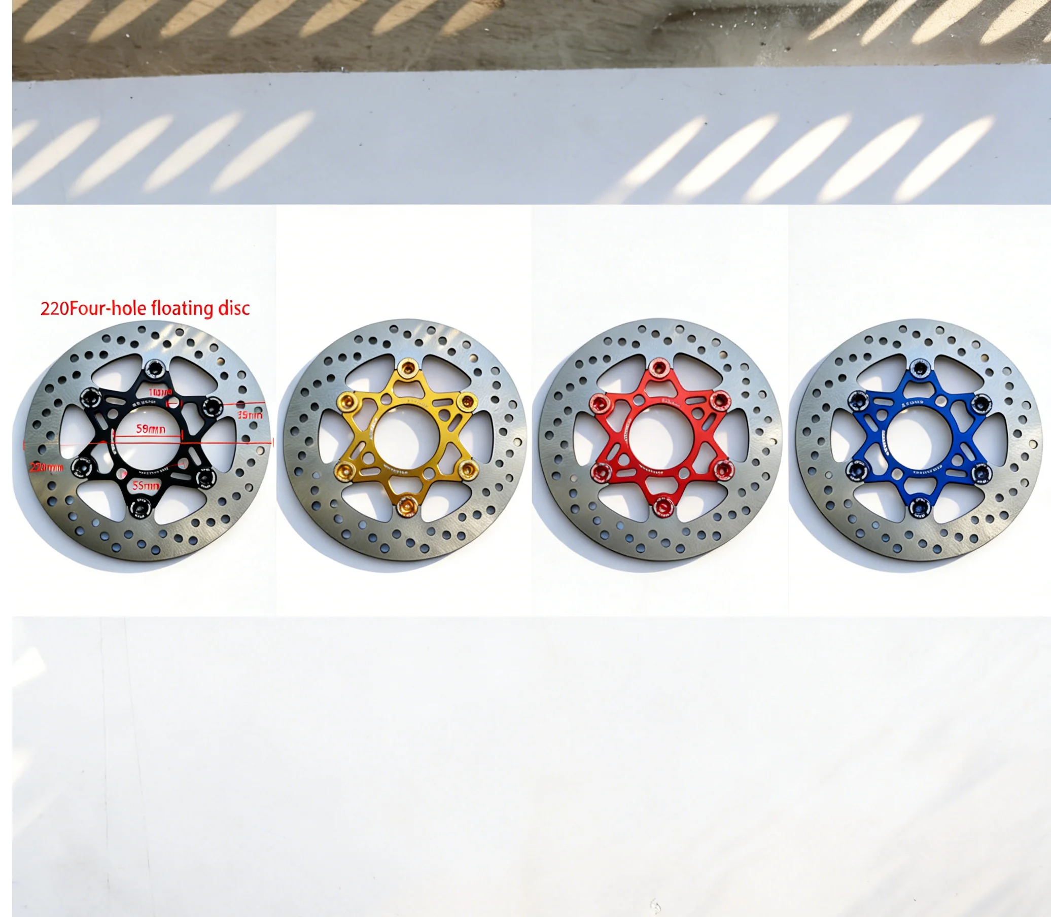 Disque de frein flottant universel pour moto, haute Performance, 220/260mm, spécifications de 4/5 trous, pièces de frein à haute performance