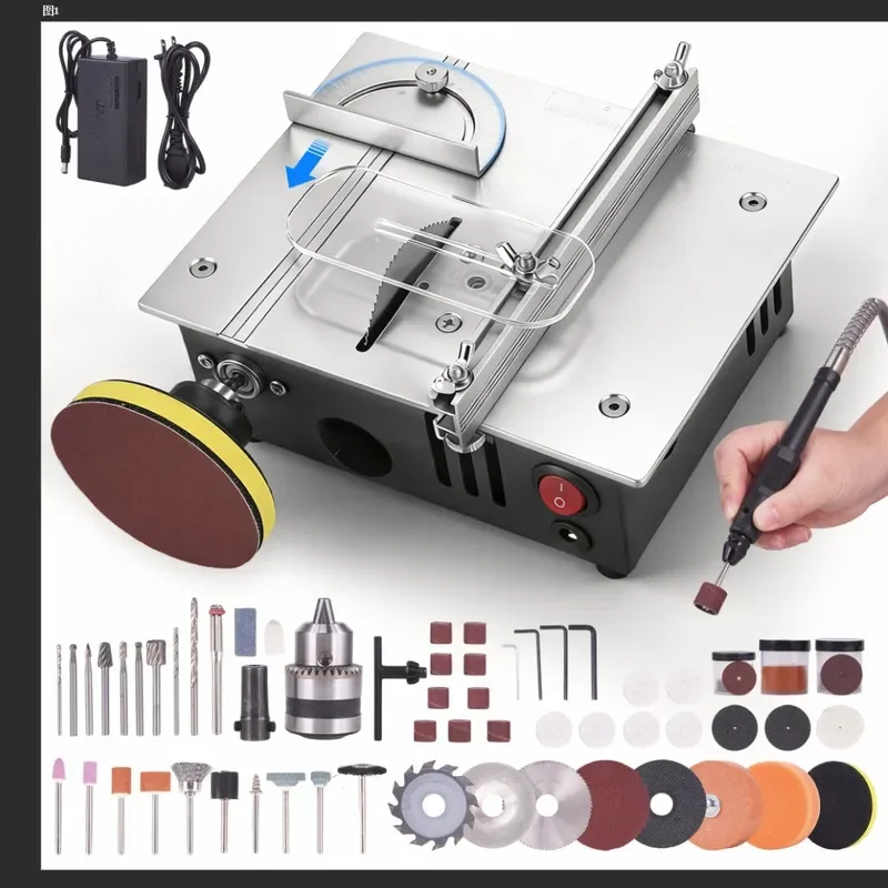 Small table saw, dual-motor mini table saw, woodworking acrylic precision model saw
