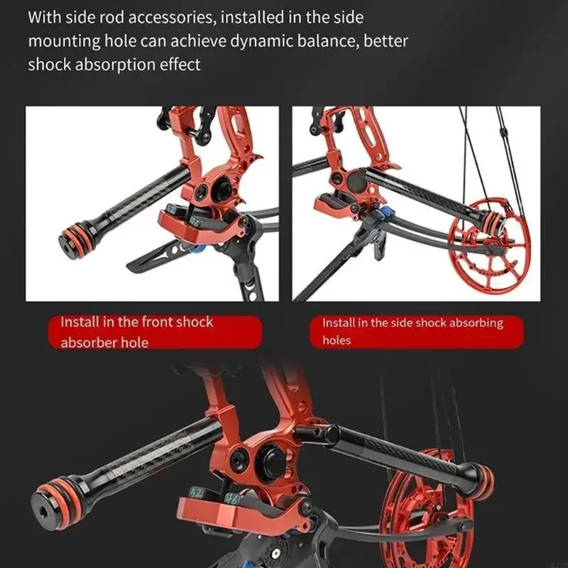 6 zoll 8 zoll Carbon Faser Stabilisator Stange Balance Bar Bogenschießen Stoßdämpfung Absorber Dämpfer Verbindung Bogen Schießen Zubehör – Detail 2