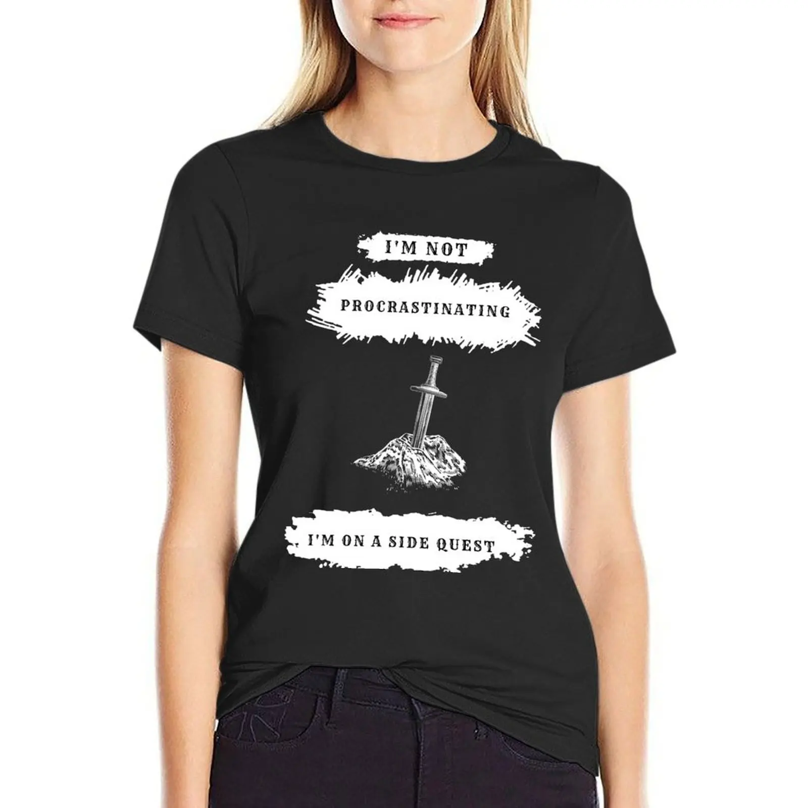 I'm Not Procrastinating I'm On A Side Quest T-Shirt kawaii clothes new edition funnys heavyweights t-shirts for Women pack