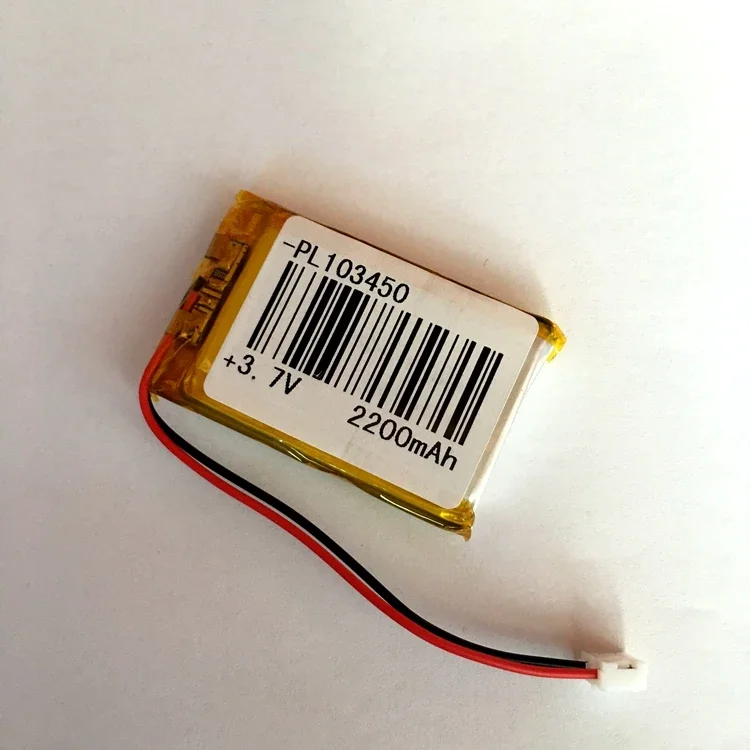 Батарейки для детских сказочных машин, литиевая аккумуляторная батарея большой емкости 3,7 В, 103450   2200 мАч небольшой пудинг перезаряжаемый L
