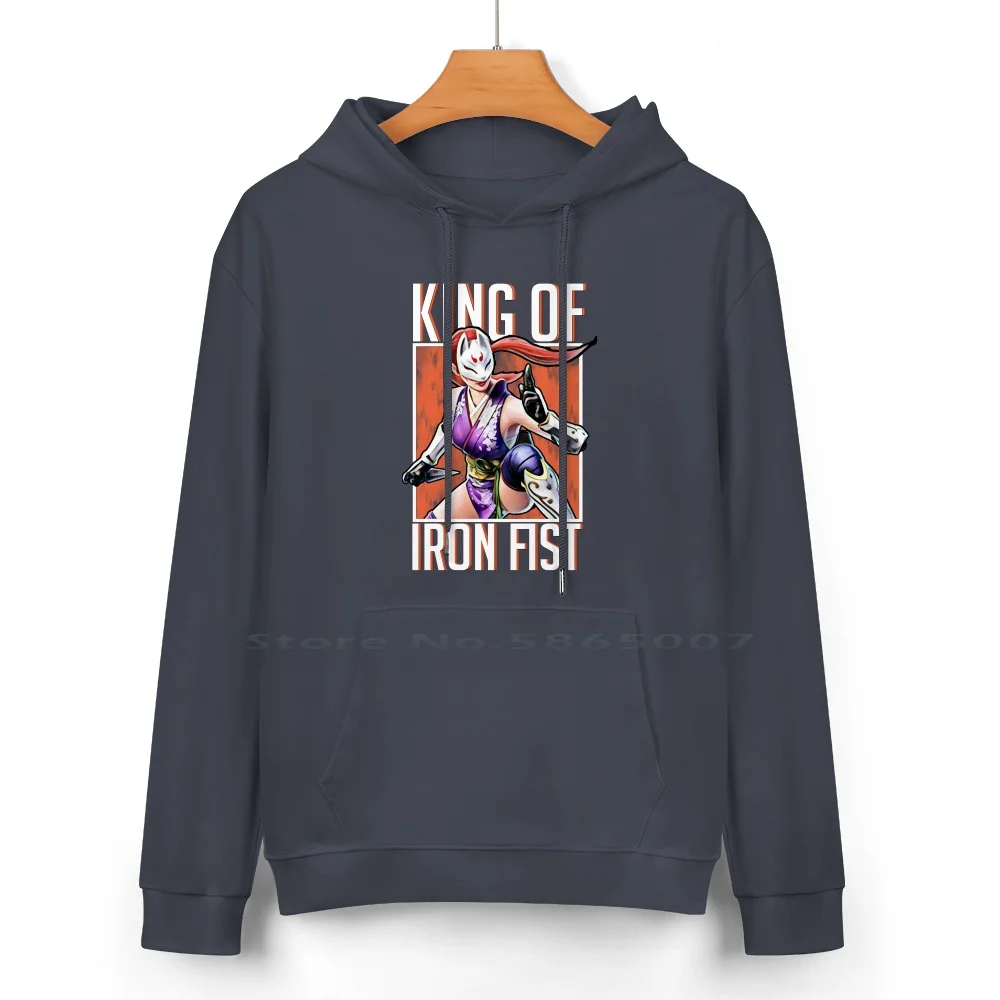 King Of Iron Fist-Kunimitsu Cotton Hoodie Sweater 24 Colors Tekken Fighting Game Community Fgc King Iron Fist Devil Tournament