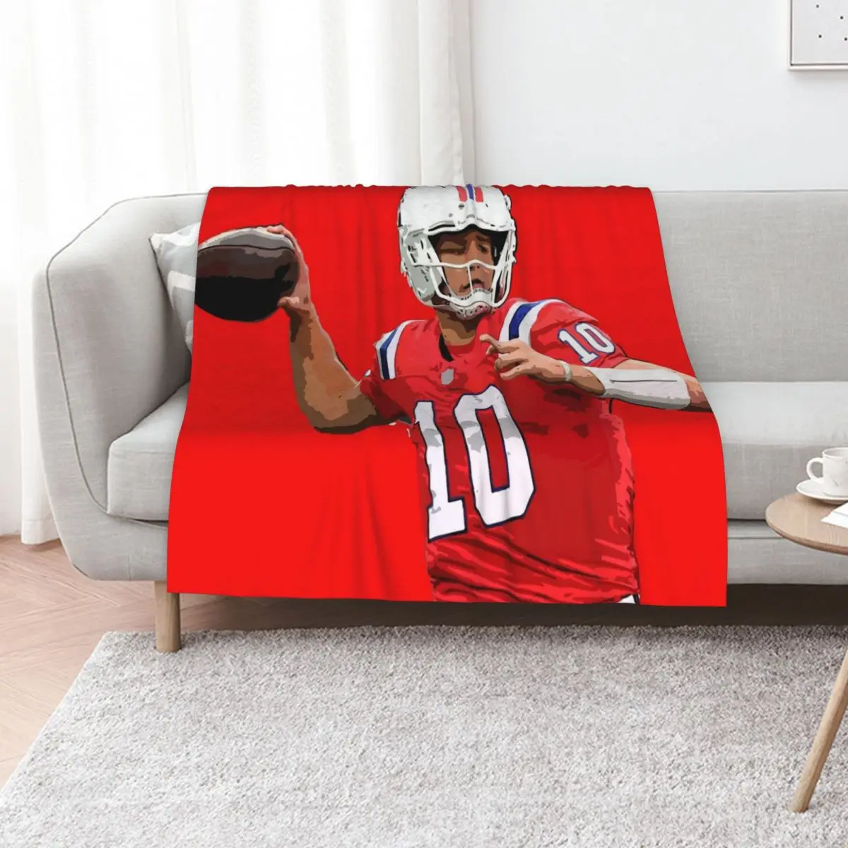 

Drake Maye Throw Blanket Blankets Sofas Of Decoration Hair funny gift Moving Blankets