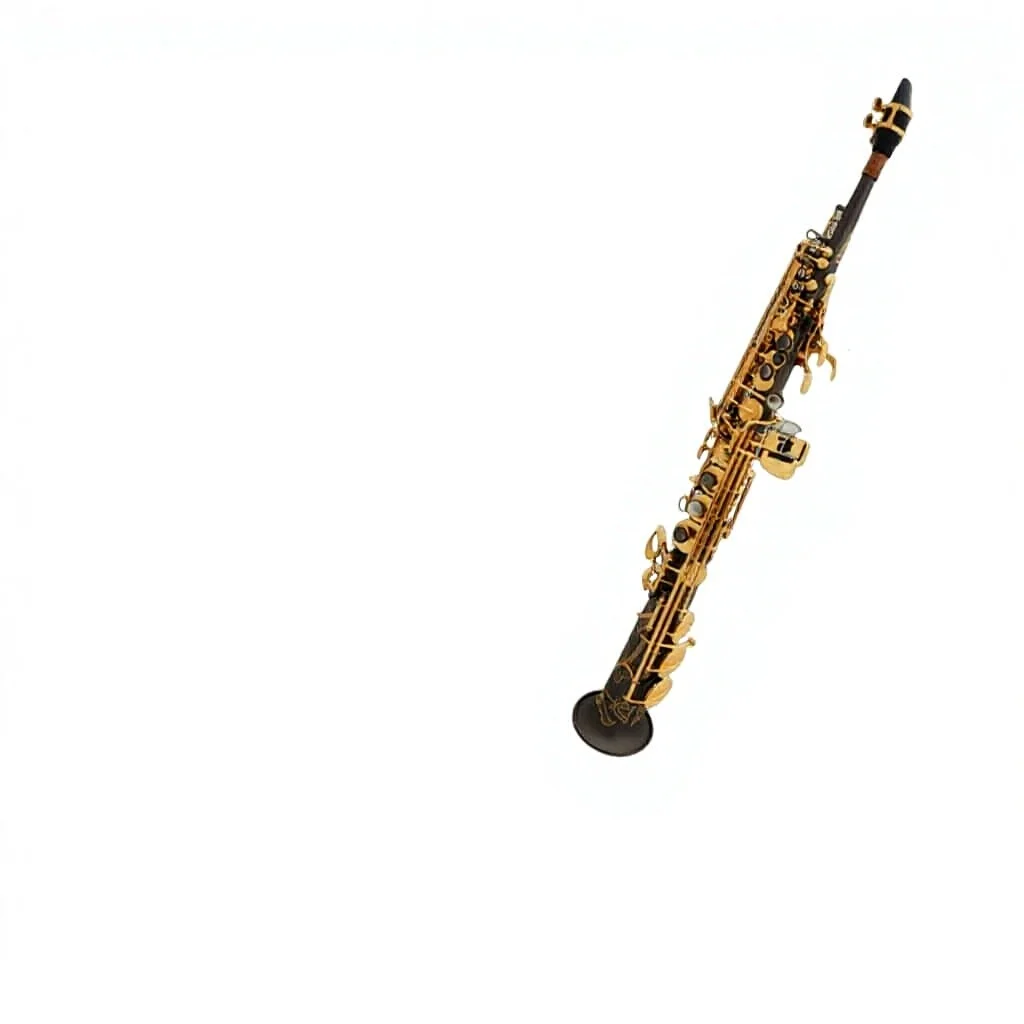 Ehrman Earl Mann Professional Brass Treble Drop B Matted Black Nickel Gold Key Saxophone