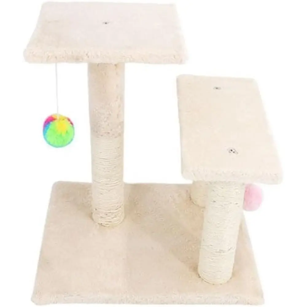 

Прочная 3-уровневая лазалка для кошек с когтеточкой и игровым центром